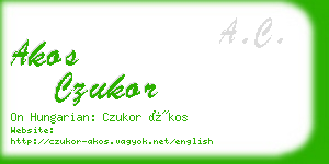 akos czukor business card